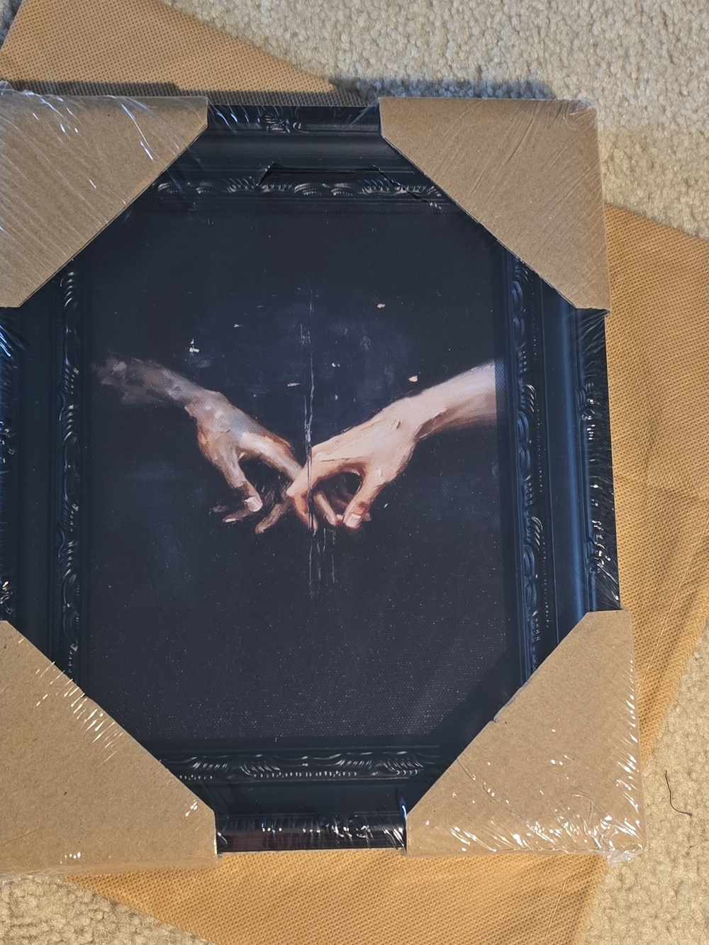 Reaching Hands Framed Wall Art — Black Frame
